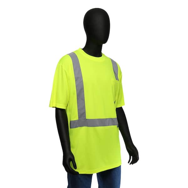 GLO-007B-L Hi Visibility short sleeved shirt ANSI Class 2 Size:Large 