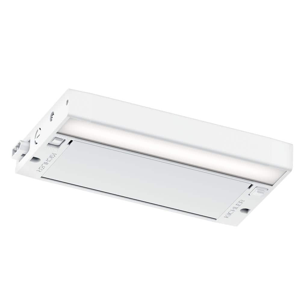 KICHLER 6U Series in. LED Textured White Under Cabinet Light 6UCSK08WHT  The Home Depot