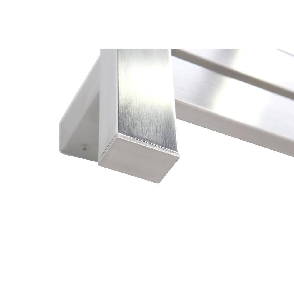 Brushed Nickel Wall Mounted 6-Bar Electric Towel Warmer