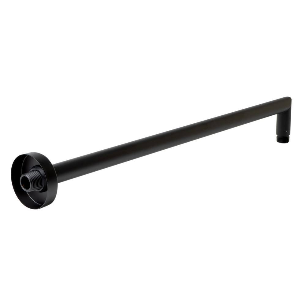 Black Matte 20" Round Wall Mounted Shower Arm