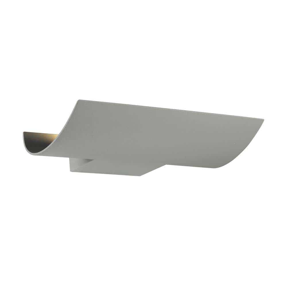 Marine Grey Aluminum Dimmable LED Outdoor Sconce