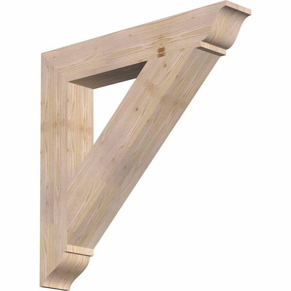 Ekena Millwork 5-1/2 in. x 36 in. x 36 in. Douglas Fir Traditional Smooth Bracket