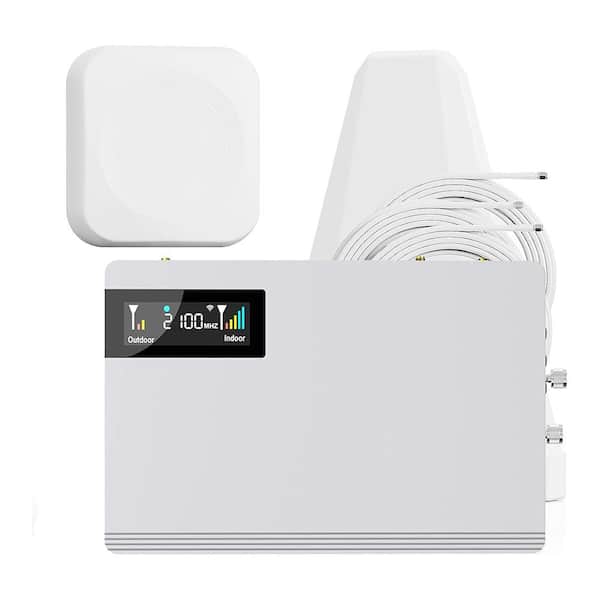 5500 sq ft Cell Phone Signal Booster Home Office Boosts 5G 4G LTE All US Carriers LCD Display FCC Approved