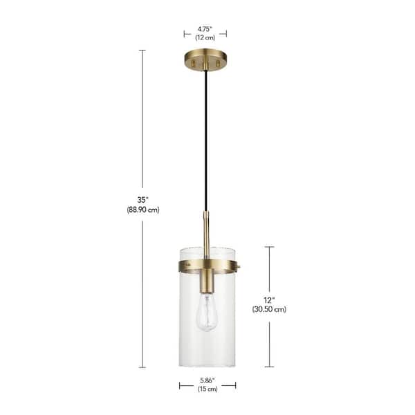 Globe Electric Edison Brushed Steel Industrial Cylinder Pendant Light Globe Electric Edison Brushed Steel Industrial Cylinder Pendant Light