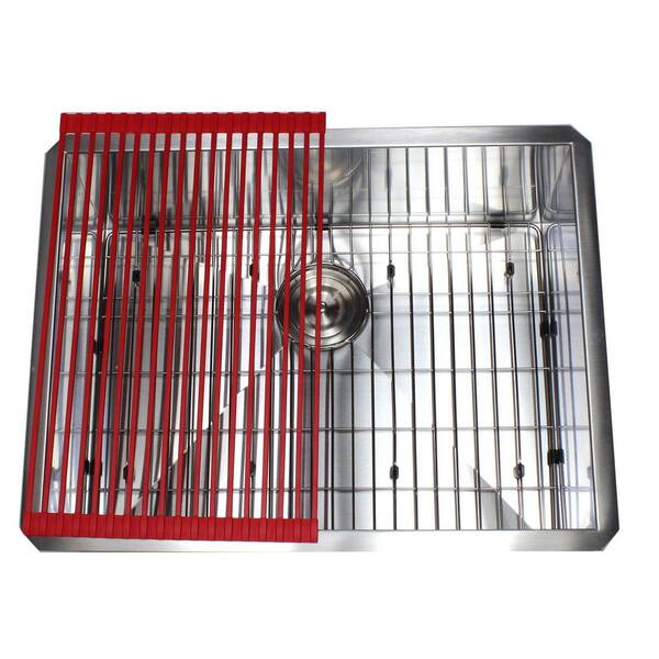 Undermount 16-Gauge Stainless Steel 26 in. x 20 in. x 10 in. Deep Single Bowl Zero Radius Kitchen Sink Undermount 16-Gauge Stainless Steel 26 in. x 20 in. x 10 in. Deep Single Bowl Zero Radius Kitchen Sink