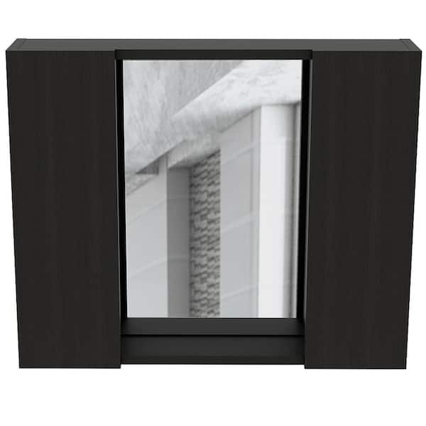 SEEUTEK Eddie 23.62 in. W x 19.52 in. H Rectangular Wood Composite Medicine Cabinet with Mirror