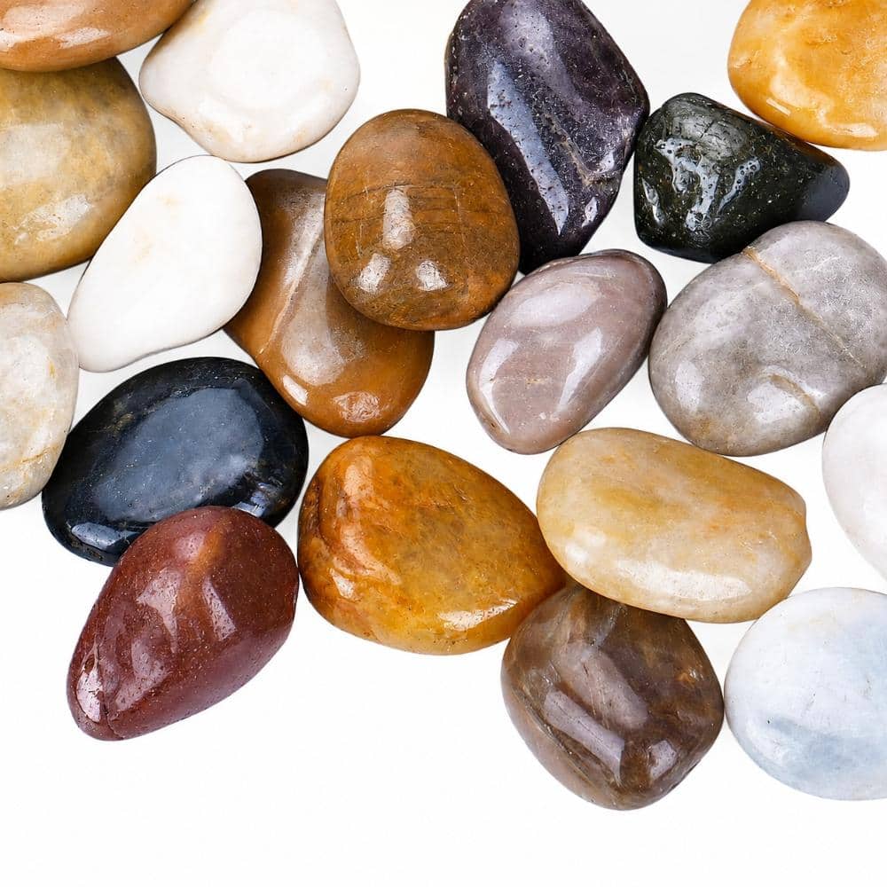 18 lbs Mixed Color Stone Polished Natural River Rocks Decorative Landscape Rocks 1 to 1 1/2 in. price history on PriceWatchPro