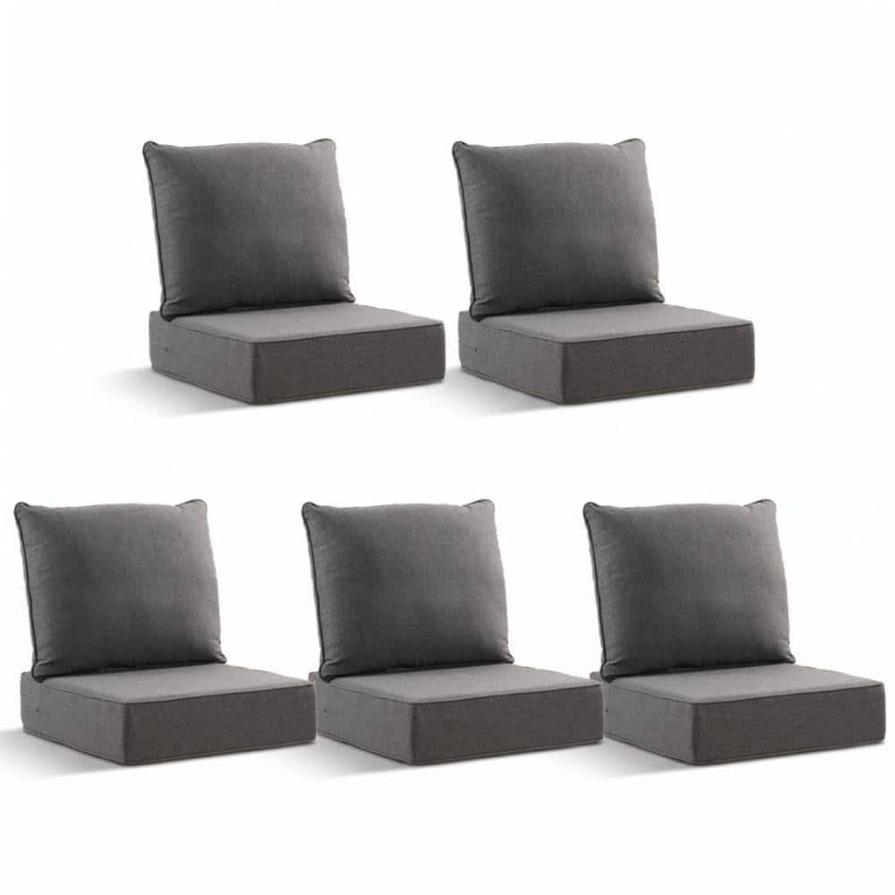 Duraolex 22in. W x 24in. D x 6in. Thick 10-Piece Deep Seating Outdoor Lounge Chair Olefin Cushion, Dark Gray price history on PriceWatchPro