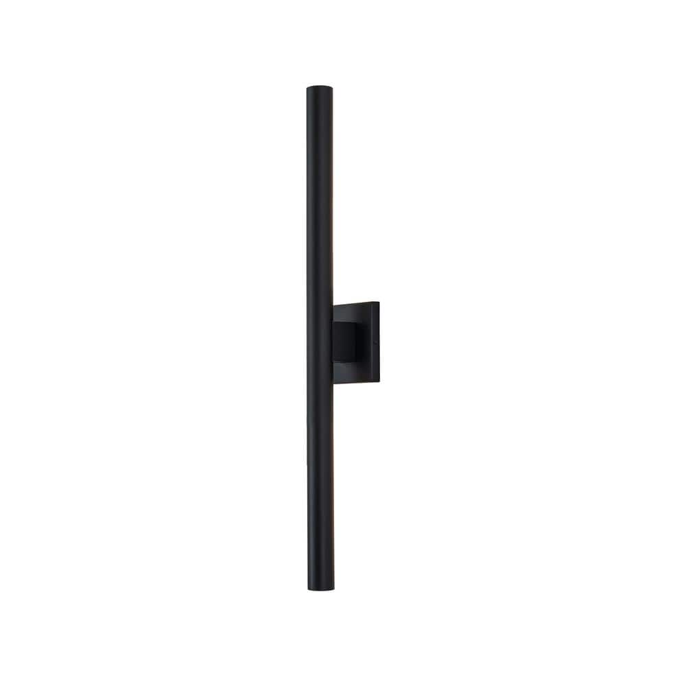 26 in. Black 2-Light 26-Watt Dimmable LED Outdoor Hardwired Wall Lantern Sconce with Frosted Glass Diffuser price history on PriceWatchPro