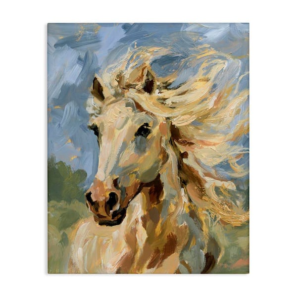 Stupell Industries Windswept Horse Mane by Victoria Barnes Unframed Animal Graphic Art Print 48 in. x 36 in.