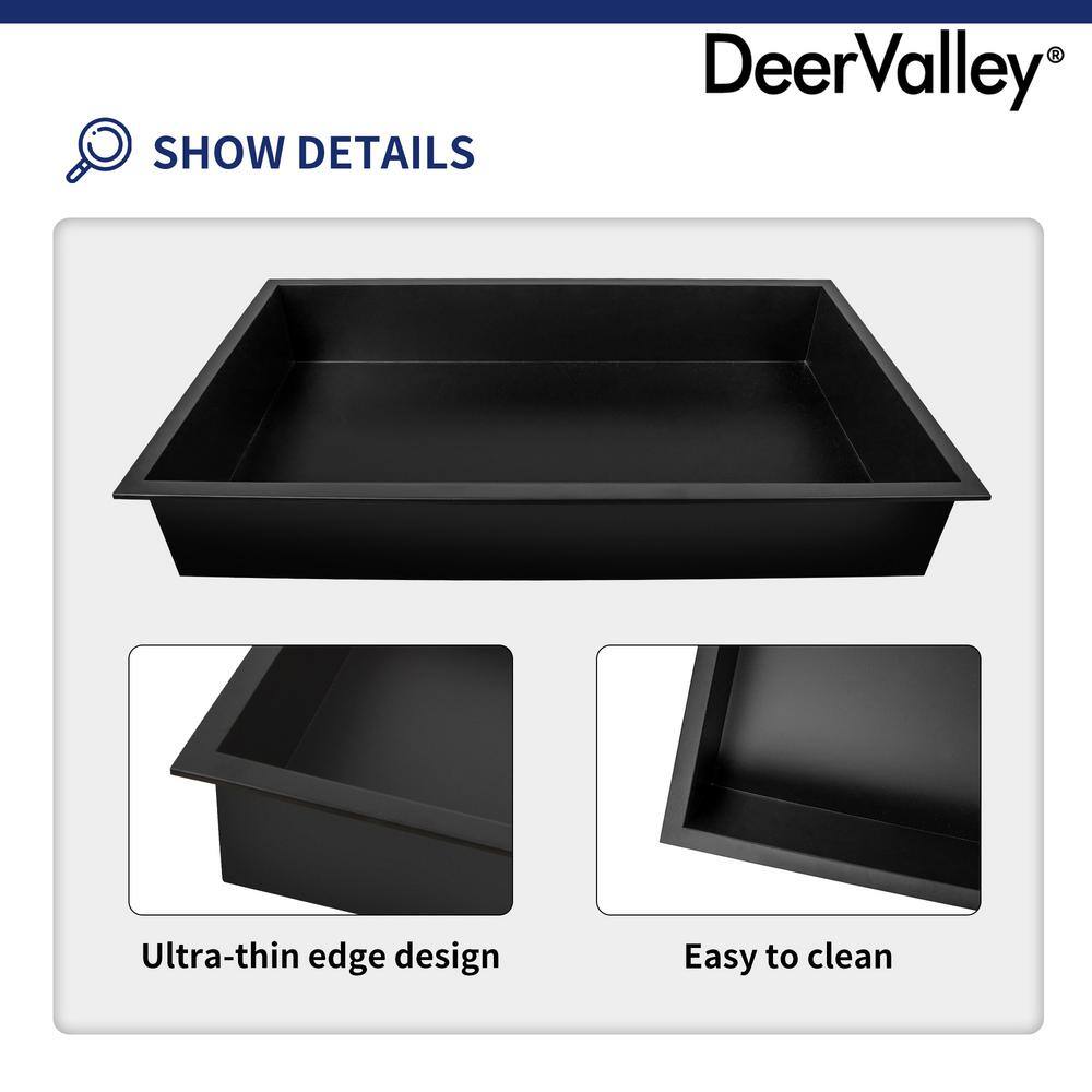 Matte Black Stainless Steel Rectangular Wall Mount Shower Niche
