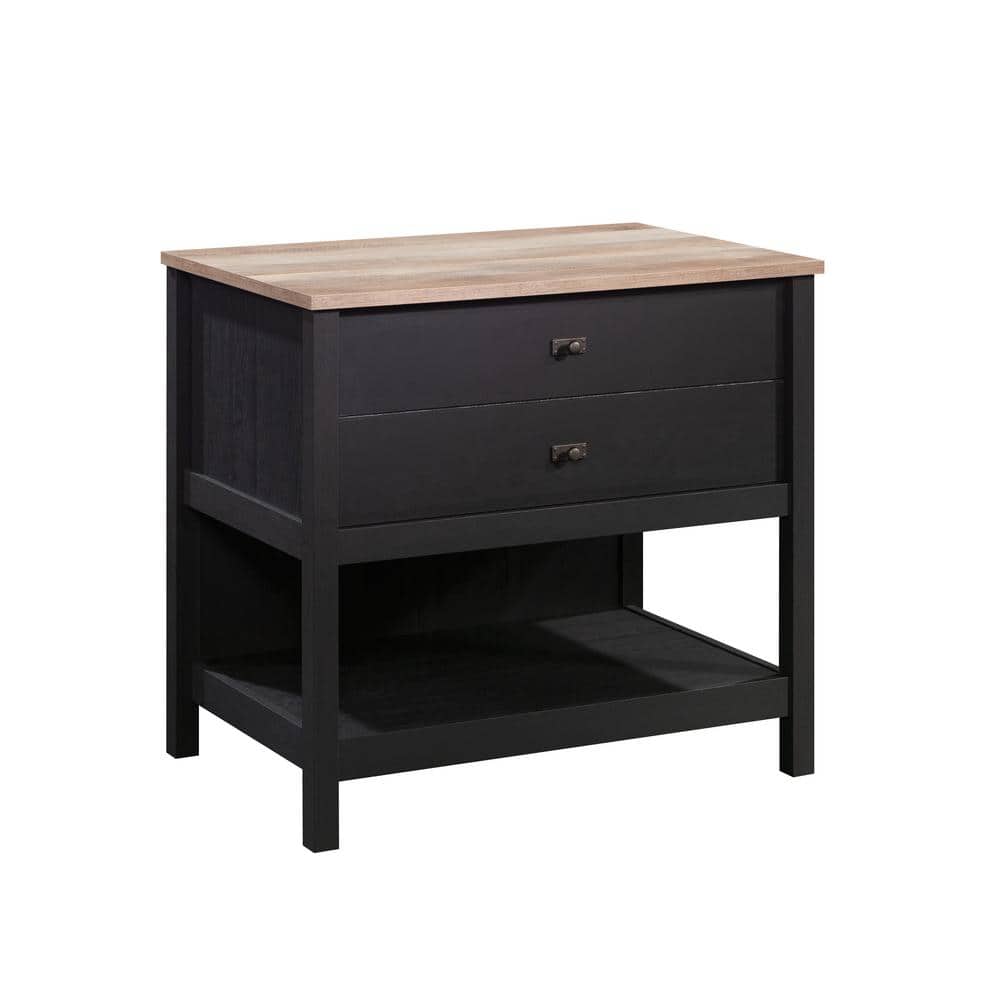 Raven Oak 1-Drawer Lateral File Cabinet with Shelf