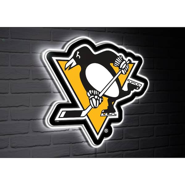 Evergreen Pittsburgh Penguins Team Logo Shaped Plug in LED Lighted Sign