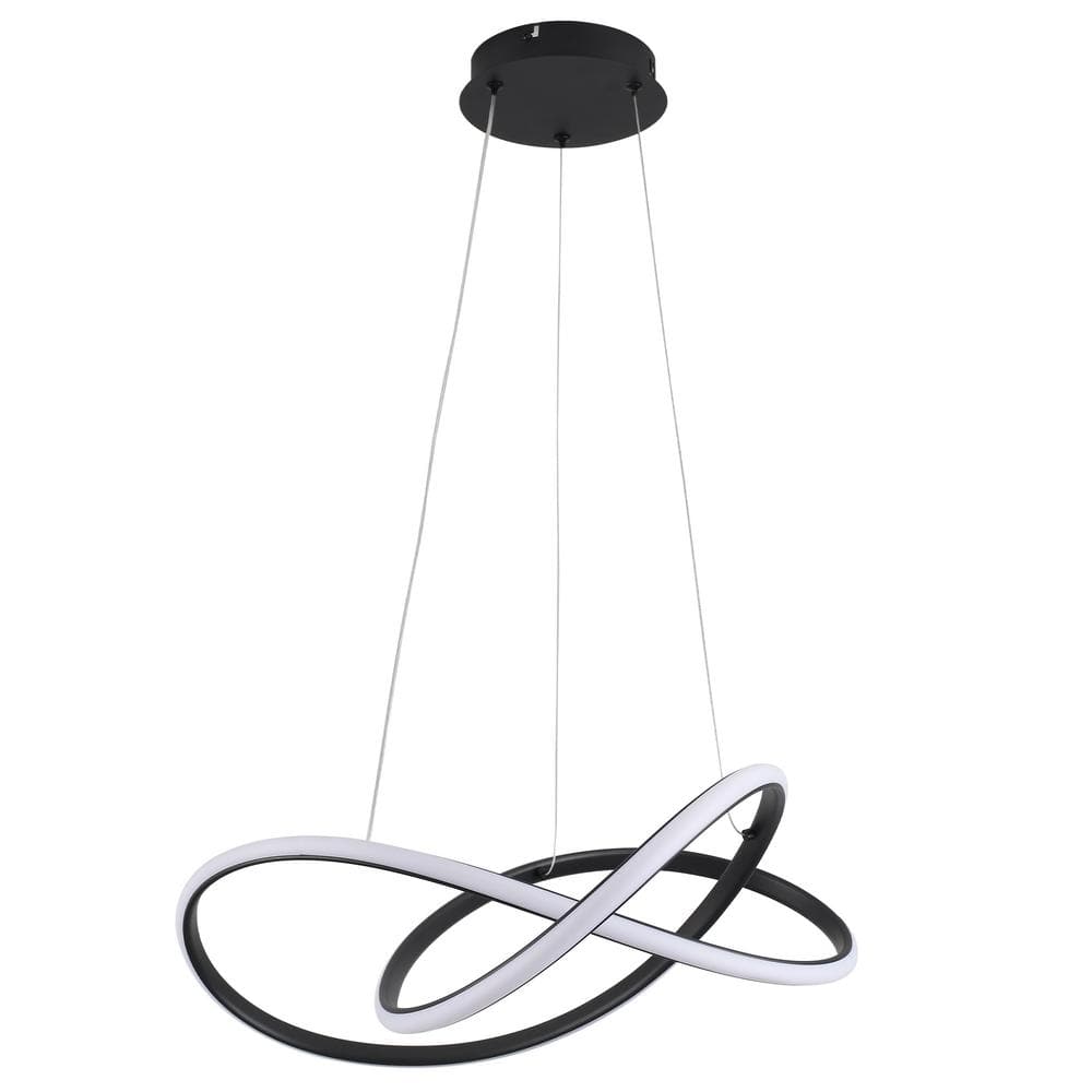 1 - Light Dimmable Black Unique Modern Linear LED Chandelier for Dining Room price history on PriceWatchPro