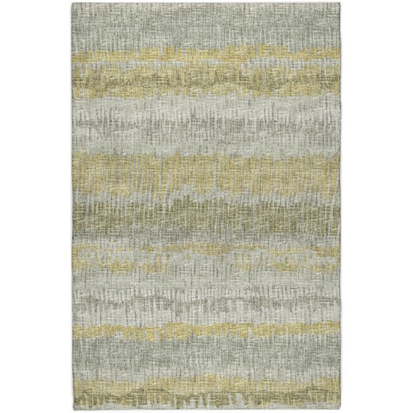 Dream Shag Premium Machine Washable Abstract ADS37 Sage 3 ft. x 5 ft. Area Rug