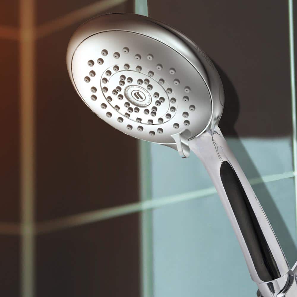 HealthGuard Chrome Handheld Shower Head with Adjustable Spray