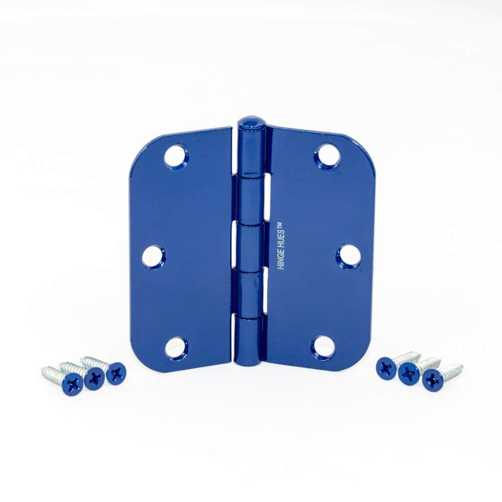 3-1/2 in. Cobalt Blue Interior Door Hinge with Matching Screws