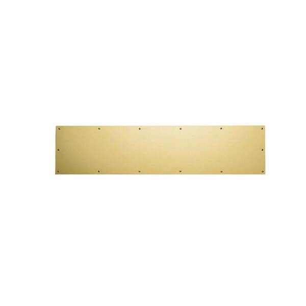 Baldwin 8 in. x 34 in. Lifetime Polished Brass Kick Plate