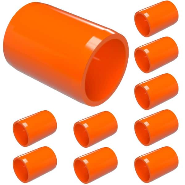 Formufit 1/2 in. Furniture Grade PVC External Coupling in Orange (10-Pack)