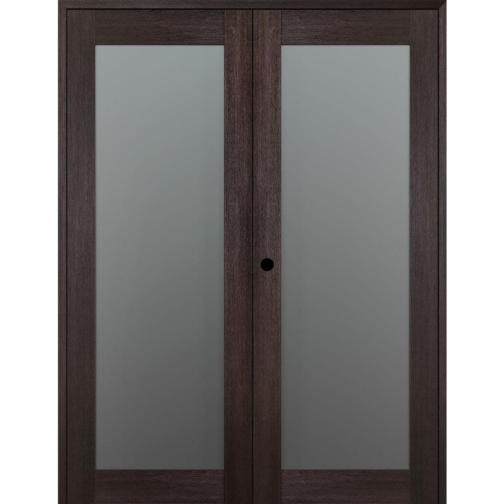 Avon 207 N 56 in. x 80 in. Right Active Full Lite Frosted Glass Veralinga Oak Wood Composite Double Prehung French Door price history on PriceWatchPro
