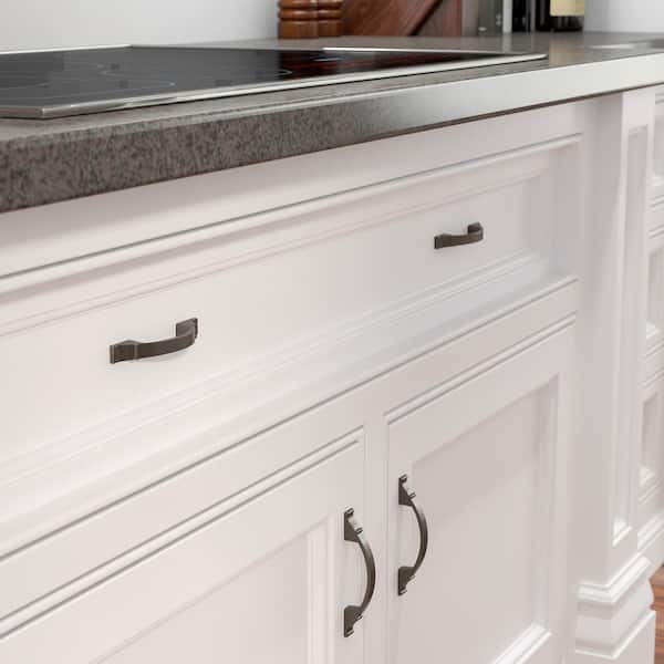 Teramo Collection 3 in. (76 mm) or 3 3/4 in. (96 mm) Vintage Antique Nickel Cabinet Arch Pull