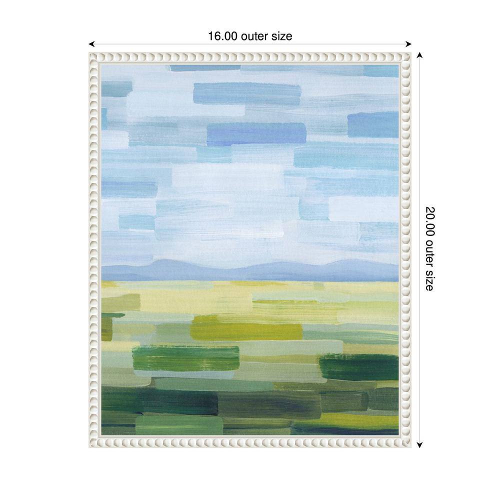 Grace Popp Abstract Landscape Canvas Print with White Frame