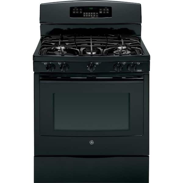 GE Profile 5.6 cu. ft. Gas Range with Self-Cleaning Convection Oven in Black