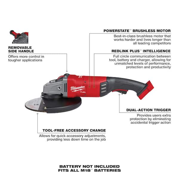 M18 FUEL™ 7 / 9 Large Angle Grinder (Tool Only)