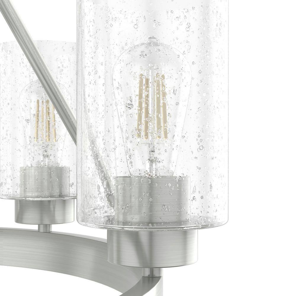 Hartland Brushed Nickel 6-Light Wagon Wheel Chandelier