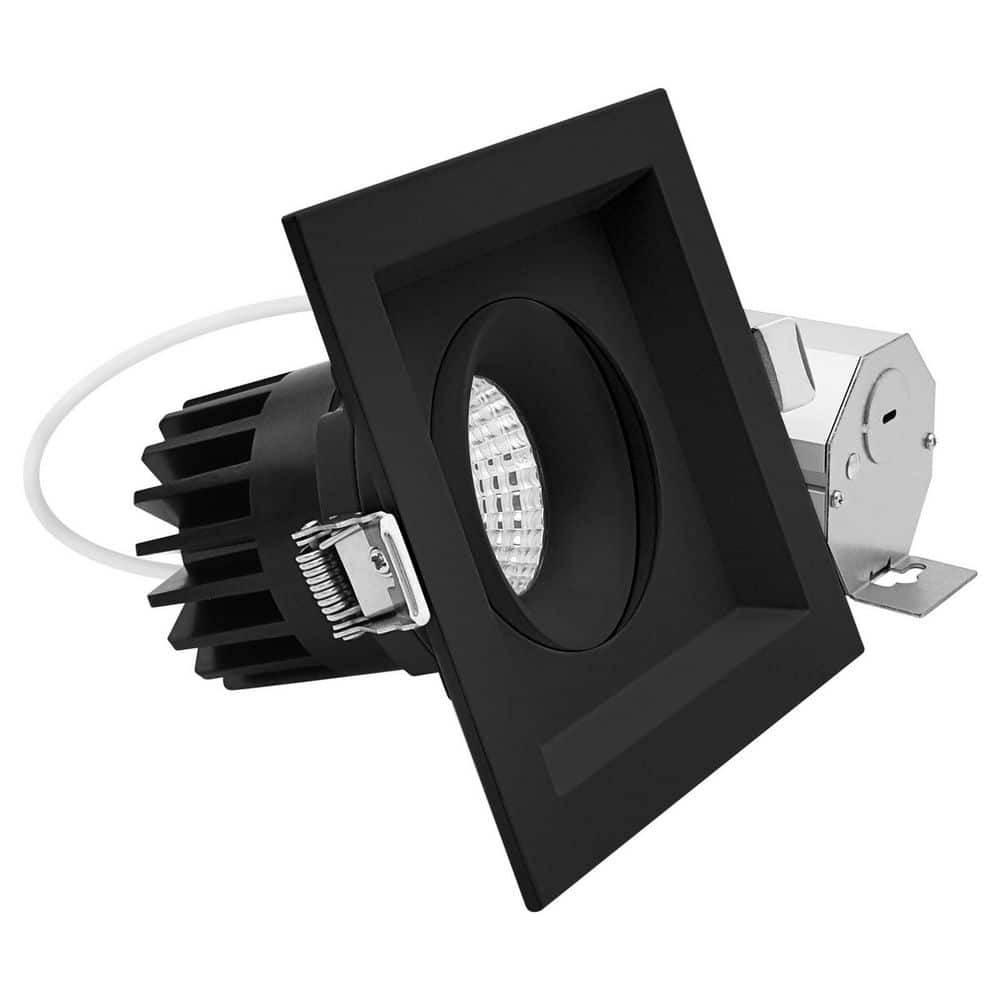 1-Head Integrated LED Square Black Regressed Gimbal Recessed Light, 360° + 15° Swivel, 5CCT, 15W, 1000LM, Dimmable price history on PriceWatchPro