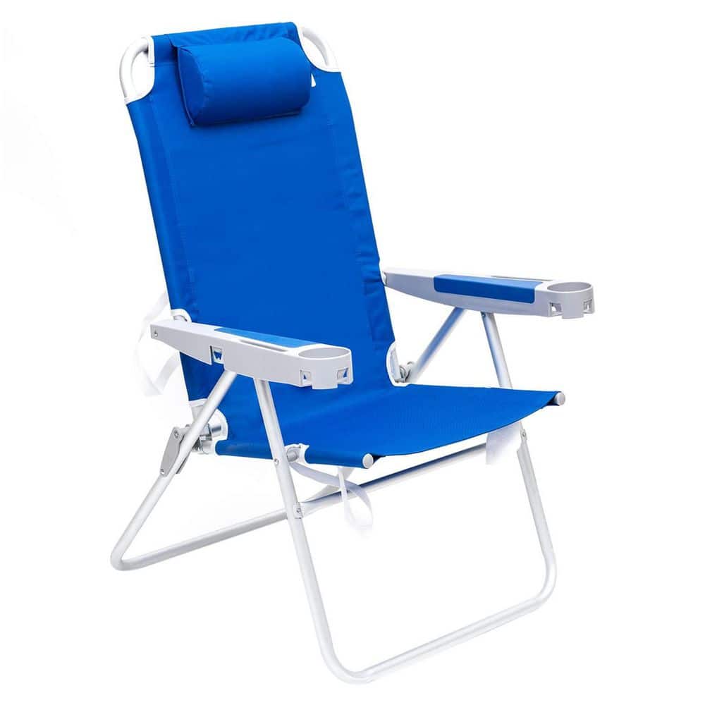 Navy Blue Oversized Tall Folding Portable Beach Chair with Cup Holders, Heavy Duty 500 LBS for Camp Picnic Sports price history on PriceWatchPro