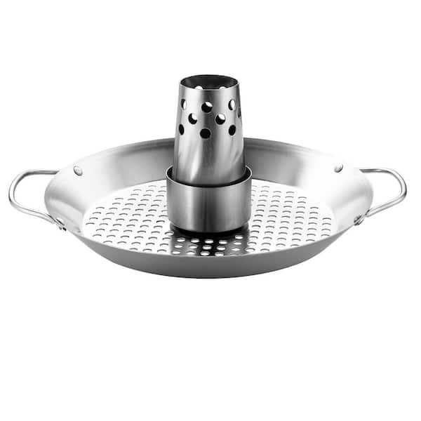 Stainless Steel Beer Can Chicken Holder Roaster Rack with Perforated Design for Even Cooking Indoor Outdoor BBQ