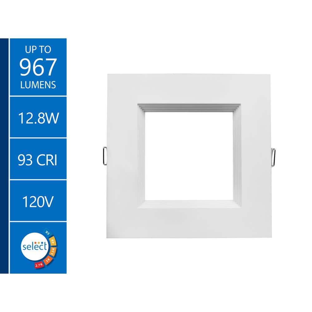6'' White Selectable Color Temperature Dimmable LED Recessed Lighting Kit