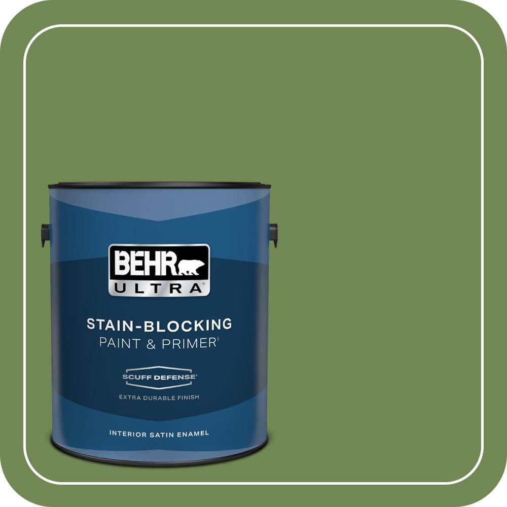 1 gal. #M370-6 Snip of Parsley Extra Durable Satin Enamel Interior Paint & Primer price history on PriceWatchPro