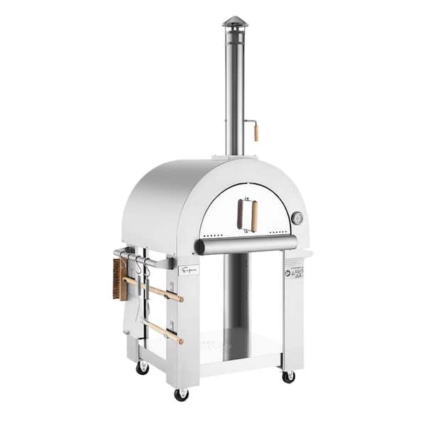 Empava 38.6 in. Wood Burning Outdoor Pizza Oven in Stainless Steel