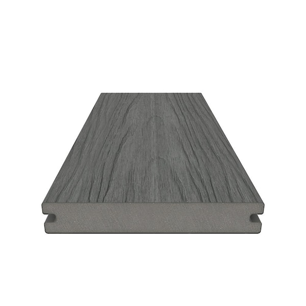 UltraShield Naturale Magellan 1 in. x 6 in. x 4 ft. Westminster Gray Solid with Groove Composite Decking Board (4-Pack)