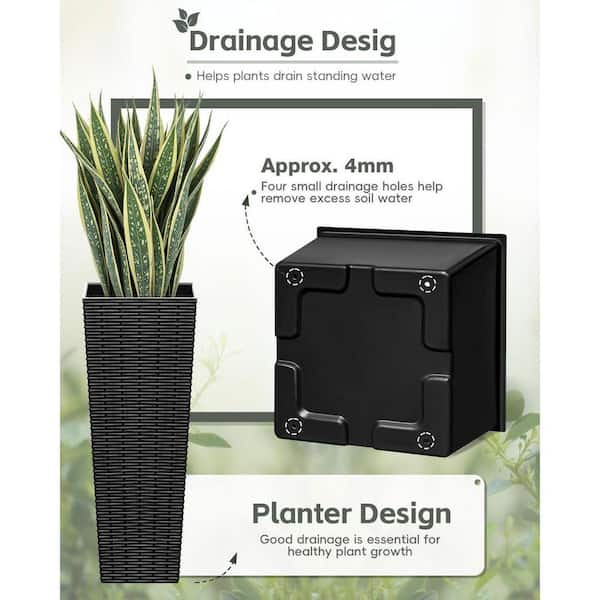 large white plastic planter 14