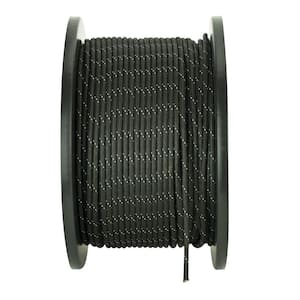 1/8 in. x 500 ft. Reflective Paracord in Black