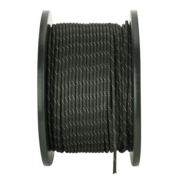 Everbilt 1/8 in. x 500 ft. Reflective Paracord in Black 70130 - The Home  Depot