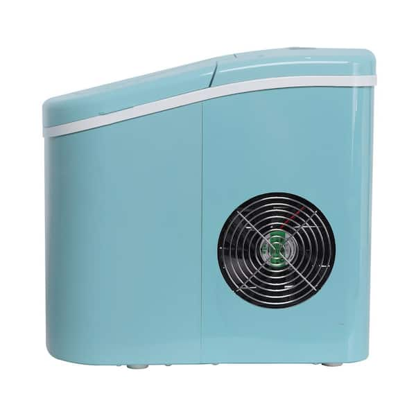 Retro Ice Maker Machine - selling SELF CLEANING - Makes 26lbs. Ice Per Day - Blue Stainl