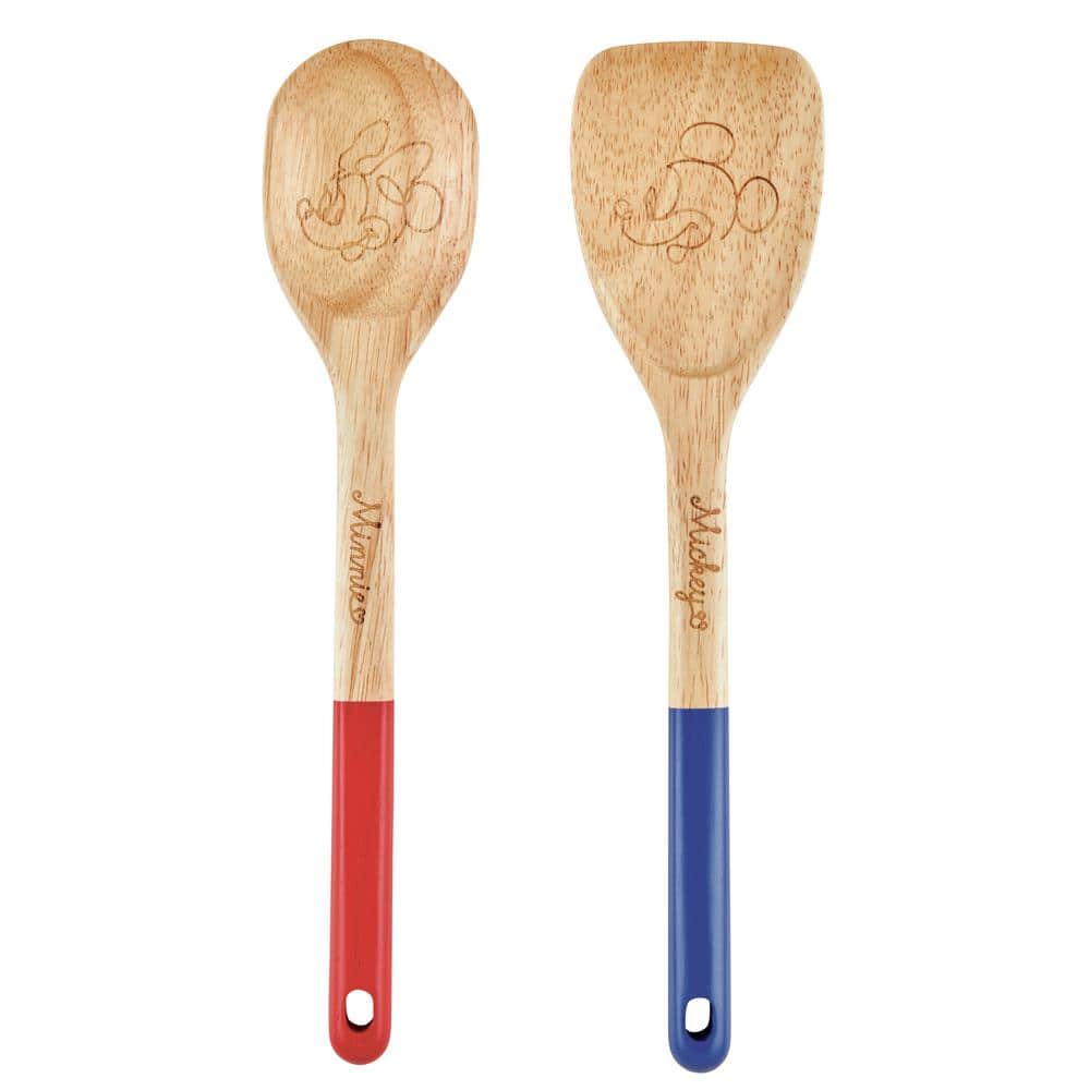 Bon Voyage Wooden Spoon and Turner Set, 2 Piece, Mixed Colors