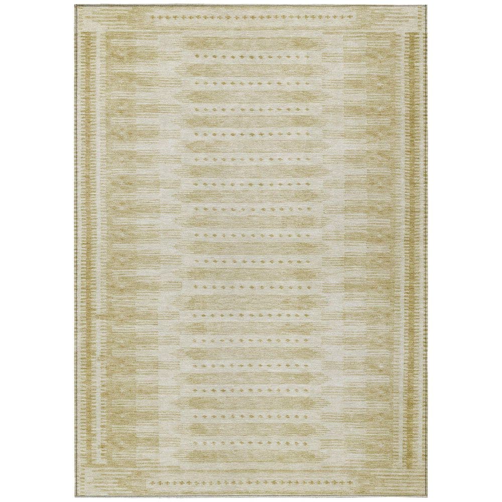 Chantille Machine Washable Indoor/Outdoor Abstract ACN1917 Gold 3 ft. x 4 ft. Area Rug price history on PriceWatchPro
