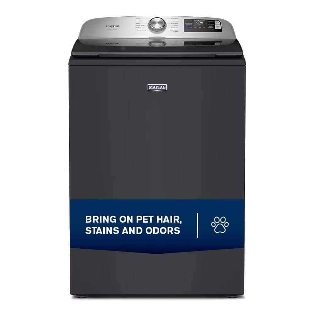 Maytag 5.2 cu. ft. Top Load Washer in Midnight Steel with Pet Pro Option MTW7205RF