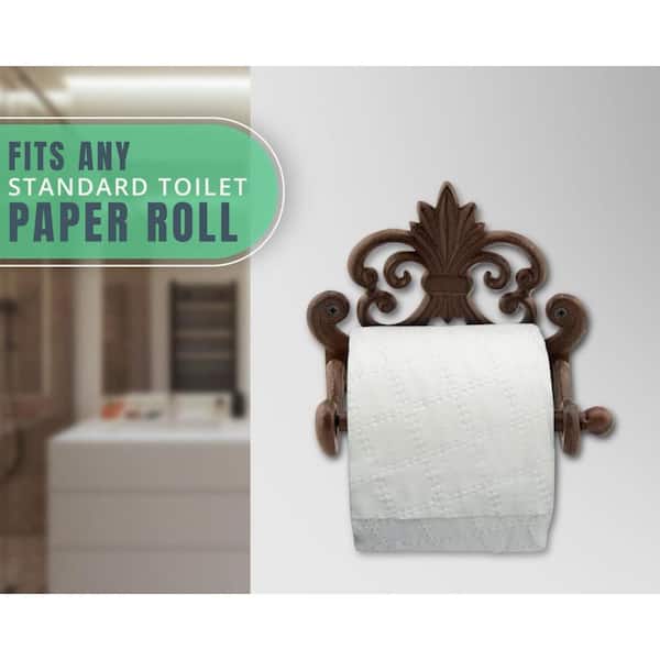 Cast Iron Fleur De Lis Bath Toilet Paper Roll Holder