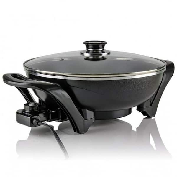 Photo 1 of ** SEE NOTES**b13 In. Black Non-Stick Electric Skillet with Aluminum Body Adjustable Temperature Controller Tempered Glass Cover