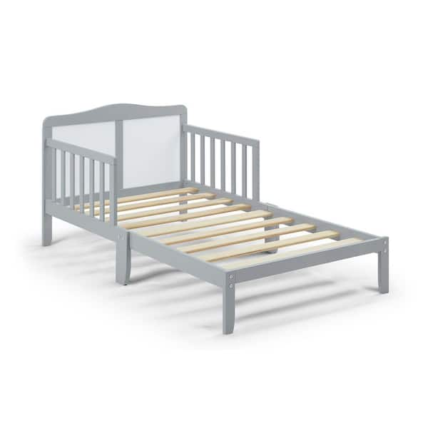 Max & Lily Twin Bed with Single Guard Rail, Natural