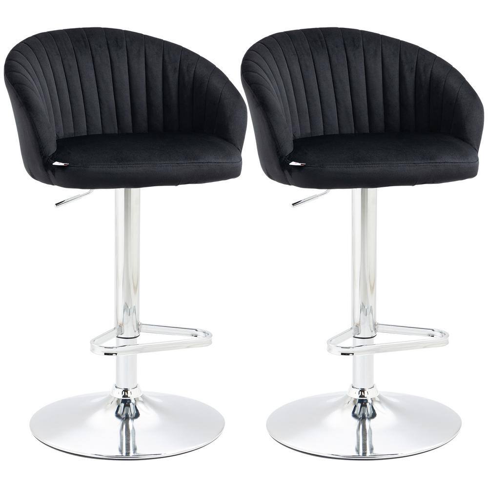 Adjustable Bar Stools Set of 2, Modern Counter Height Barstools