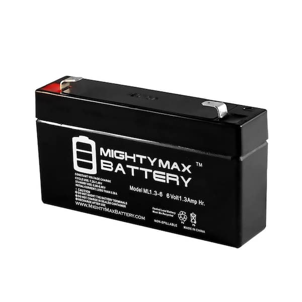 MIGHTY MAX BATTERY 6V 1.3Ah SLA Replacement Battery for SLAA6-1.3F