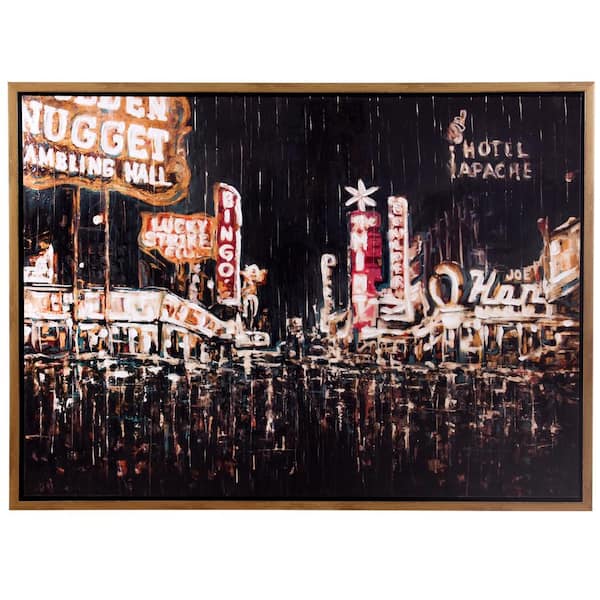StyleCraft Retro Vegas 1950 Fremont Cityscapes Decorative Sign
