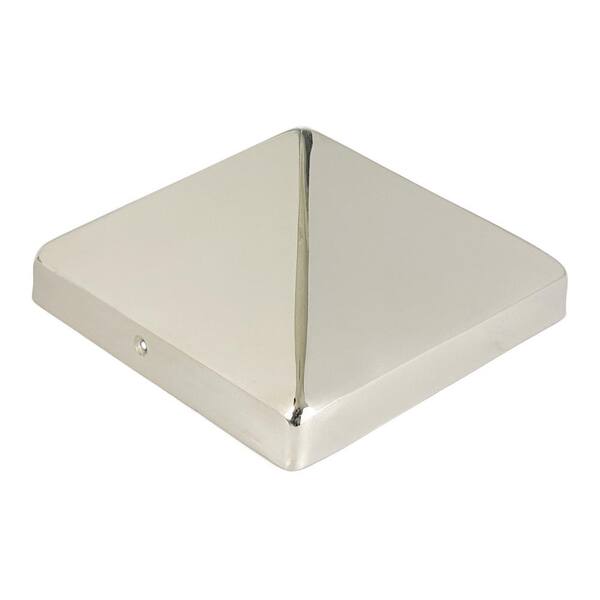 Protectyte 8 in. x 8 in. Stainless Steel Pyramid Slip Over Fence Post Cap